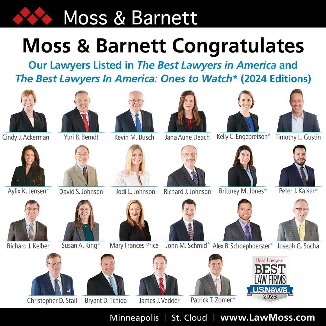 Picture of Moss & Barnett's 2024 Best Lawyers and Ones to Watch