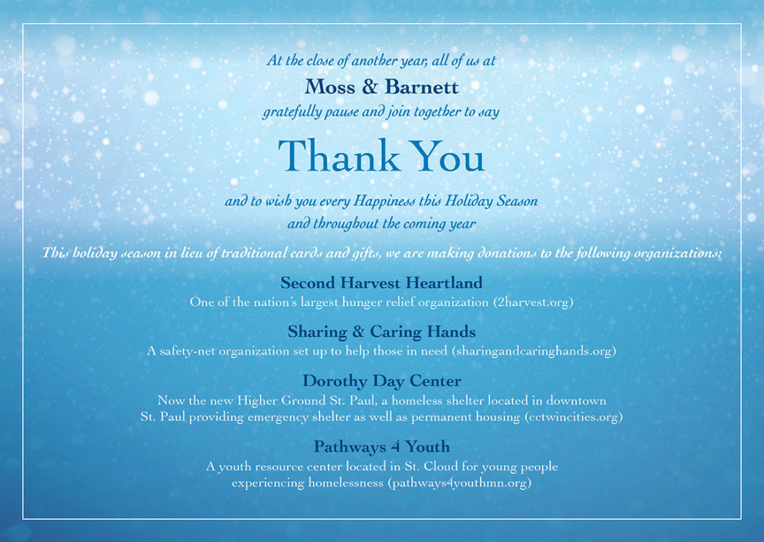 Holiday Thank You | 2019