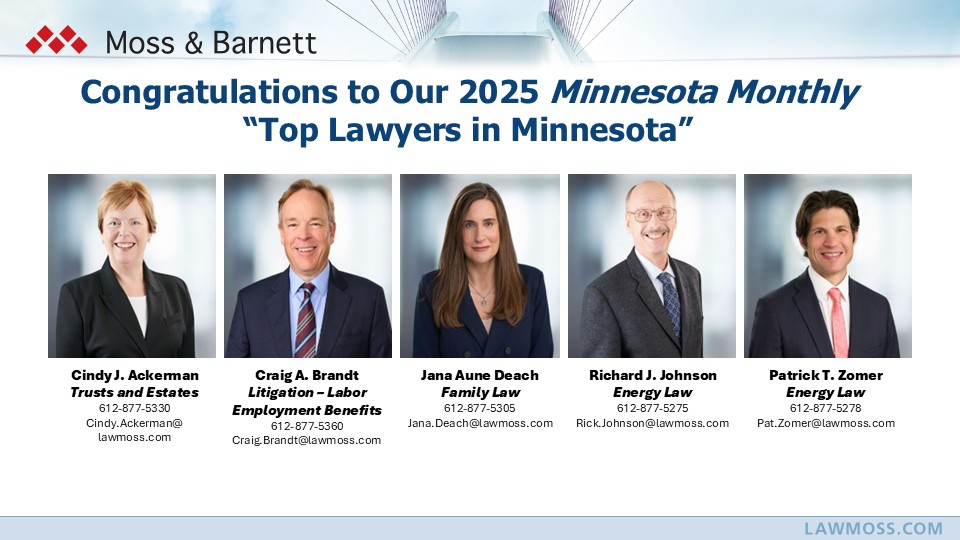 Minnesota Monthly 2025 Top Lawyers in Minnesota