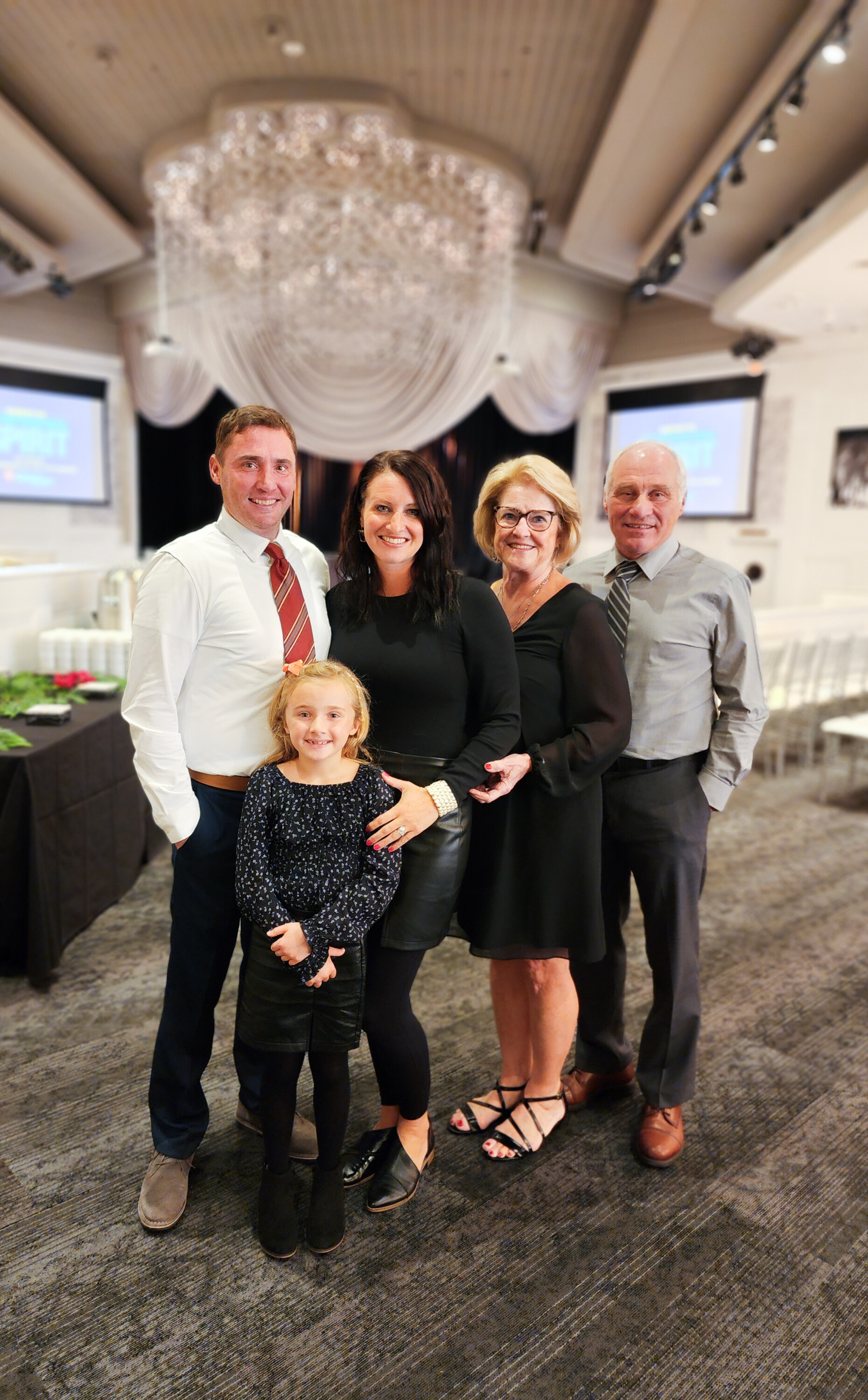 Shannon M. Wiger with Husband Nick Wiger, daughter Anne Wiger and parents Ed and Rita Verly